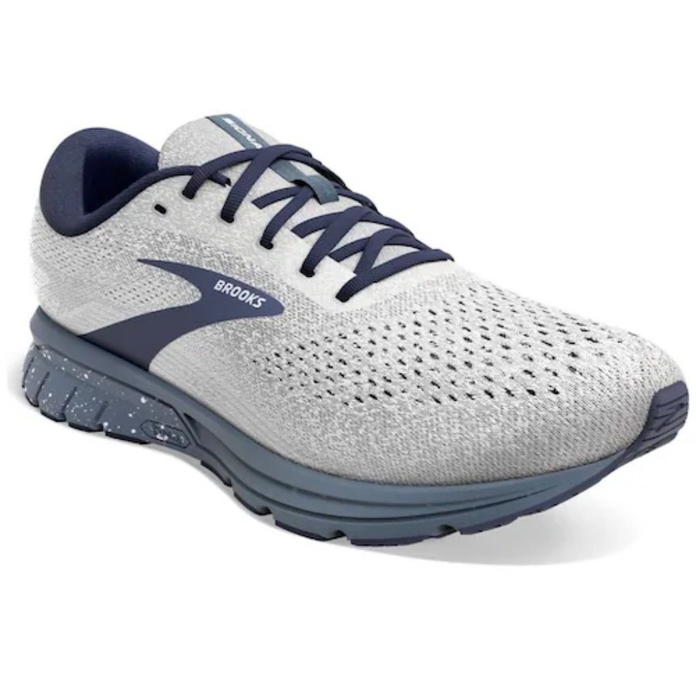 Brooks Signal 3 Mens Running Shoes Grey Navy Blue Size 10.5 D
